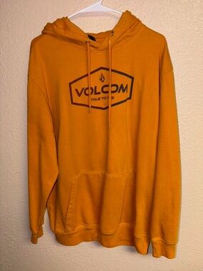 Volcom Men's Hoodie - Mustard